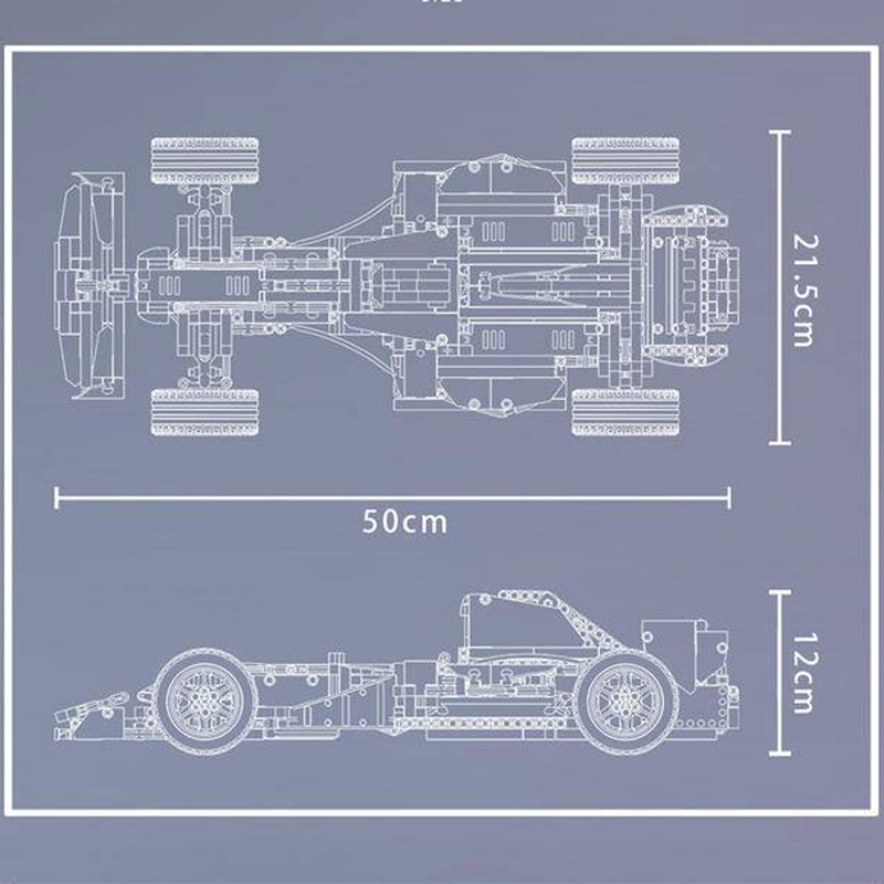 Remote Controlled V10 Era Single Seater Race Car 1138pcs