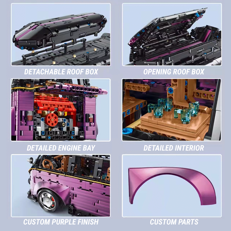 Widebody Satin Purple Campervan 3298pcs